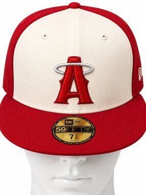 New Era 59Fifty Los Angeles Anaheim Angels Red White Classic Cap Hat NWT